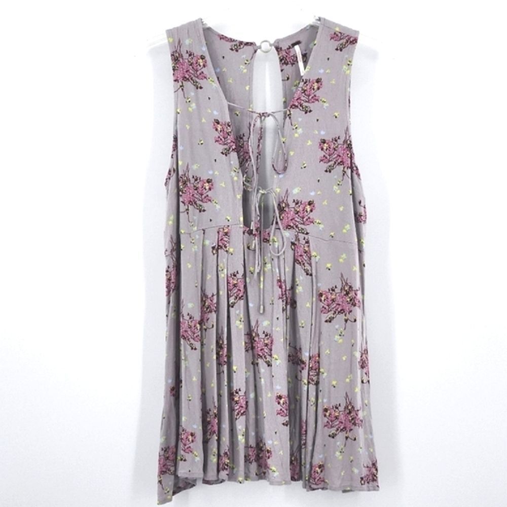 Free People Lovely Day Tunic Tank Top Womens Size Small Floral Boho Chic Fairy